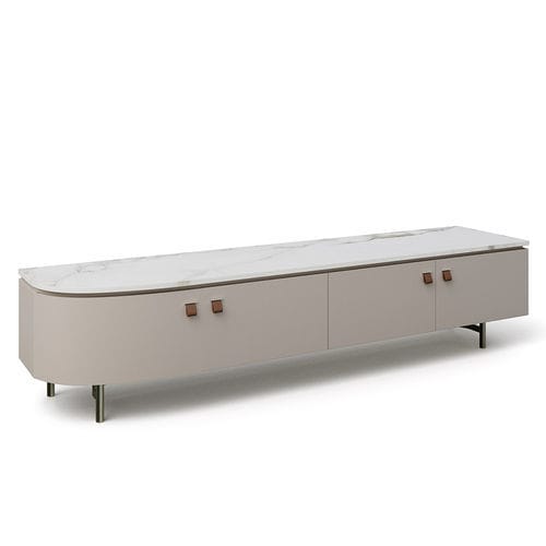 Credenza contemporanea - Diodoro Twist - Rossi di Albizzate - in metallo / in legno / in marmo