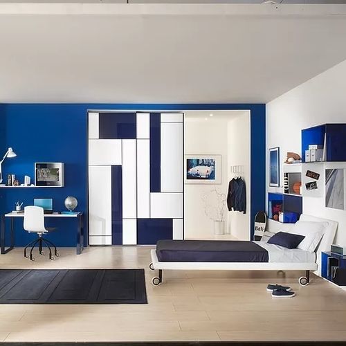 Cameretta bianca - KUBIKA - Sangiorgio Mobili - blu