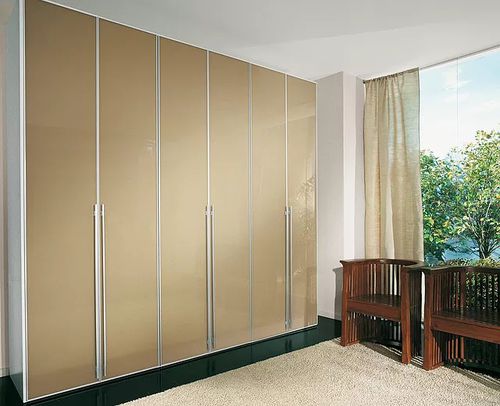 Armadio contemporaneo - Sangiorgio Mobili - in legno / in vetro laccato / in alluminio anodizzato