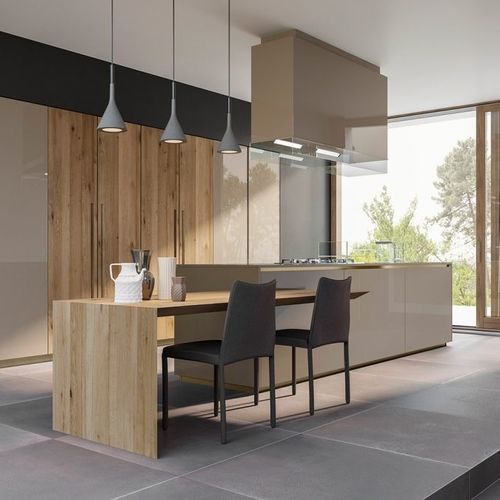 Cucina contemporanea - SISTEMA MEDITERRANEUM - SCIC - in legno / in vetro / in pietra