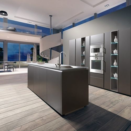 Cucina contemporanea - MONFORTE - SCIC - in legno / in pietra naturale / in acciaio inossidabile