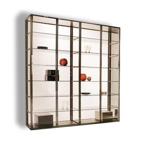 Vetrina armadio design minimalista - NUDE  - SCIC - da appoggio / in vetro / in bronzo