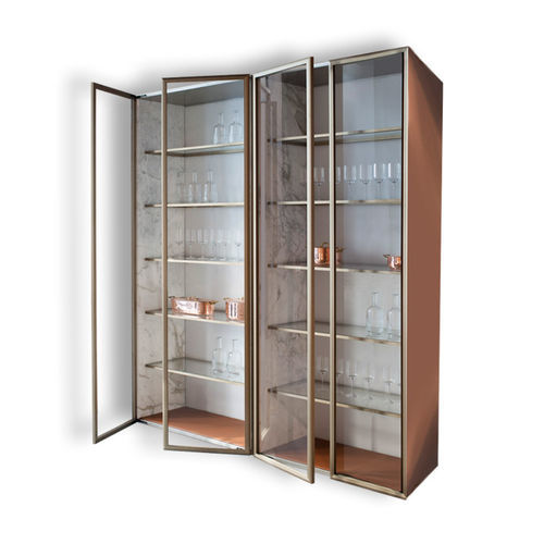 Credenza con alzata contemporanea - SOFT - SCIC - in profilato di alluminio