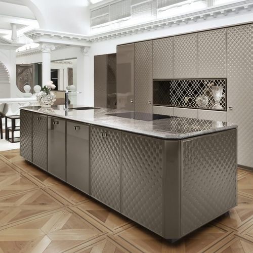 Cucina contemporanea - BELLAGIO - SCIC - in vetro / in marmo / in tessuto