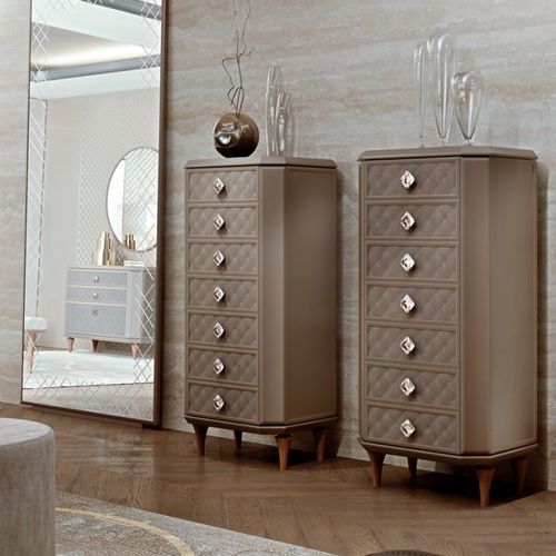 Cassettiera classica - BELLAGIO - SCIC - in legno / in vetro laccato / marrone