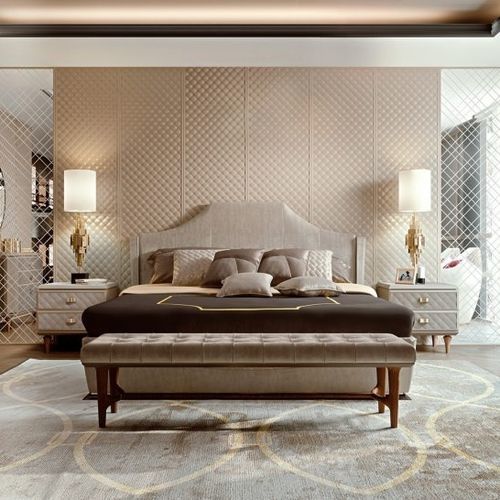 Comodino classico - BELLAGIO - SCIC - in vetro laccato / con supporto in legno / rettangolare