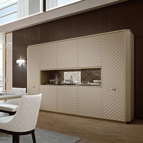 Credenza con alzata classica - BELLAGIO - SCIC - in vetro laccato