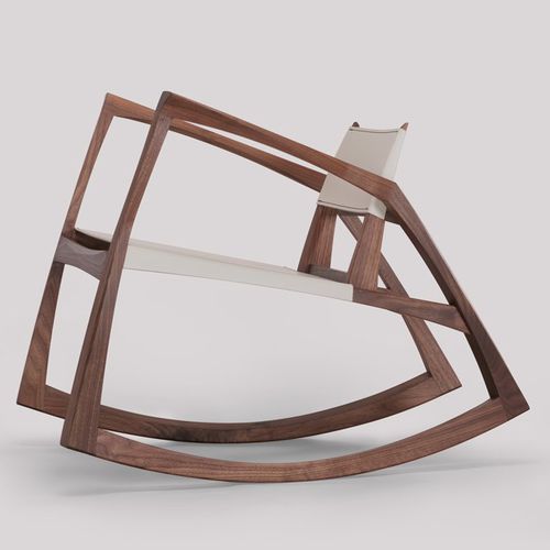 Poltrona contemporanea - V5R - Skram Furniture - in pelle / in rovere / in noce