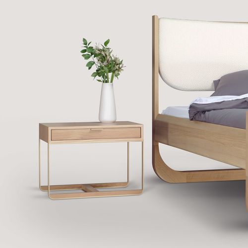 Comodino contemporaneo - PIEDMONT #1 - Skram Furniture - in rovere / in noce / in frassino