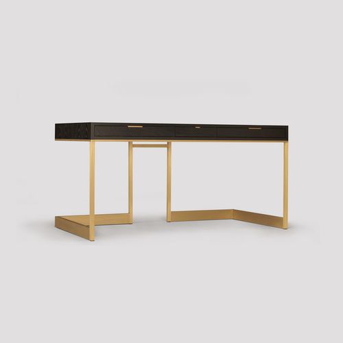 Scrivania minimalista - WISHBONE - Skram Furniture - in rovere / in noce / in frassino