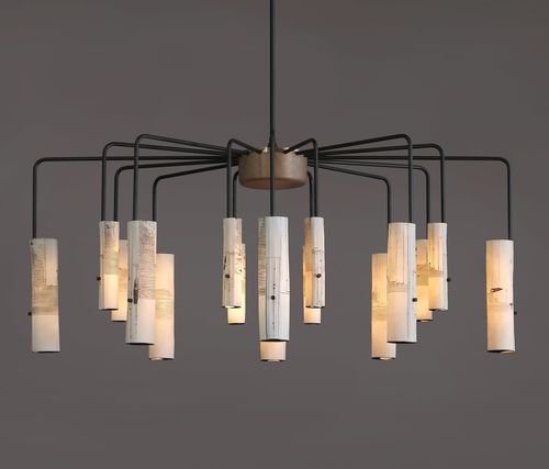 Lampadario contemporaneo - ARAK 16-ARM - Skram Furniture - in bronzo / in alluminio / in porcellana