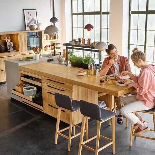 Cucina contemporanea - ECHT.ZEIT - TEAM 7 - in legno massiccio / con isola / di misura media