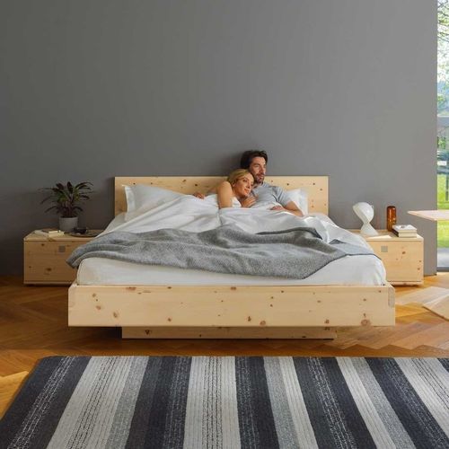Letto matrimoniale - NOX - TEAM 7 - contemporaneo / con testiera / in pelle