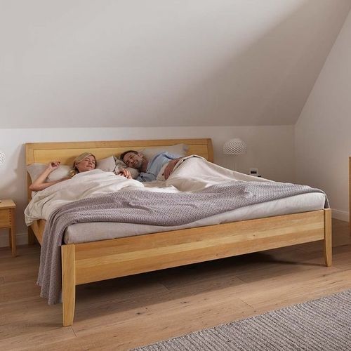 Letto matrimoniale - SESAM - TEAM 7 - contemporaneo / con testiera / in tessuto