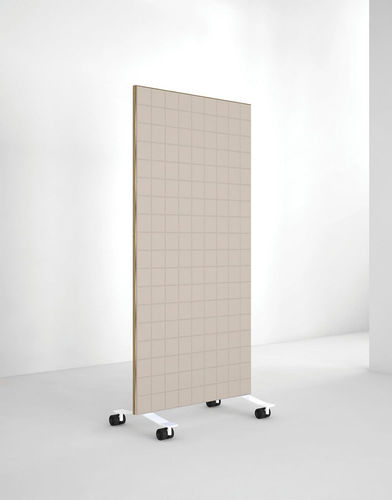 Pannello acustico con rotelle - Divy - 3Form - in feltro / rettangolare / grigio