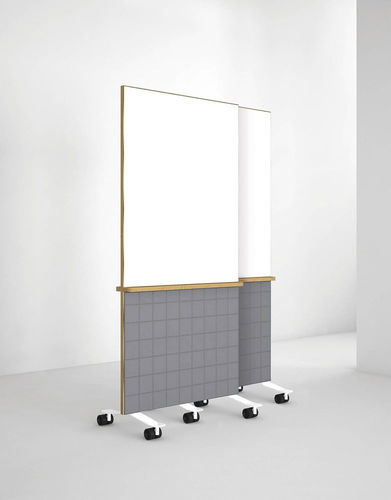 Tabellone bianco - Divy - 3Form - magnetico / da terra / in betulla