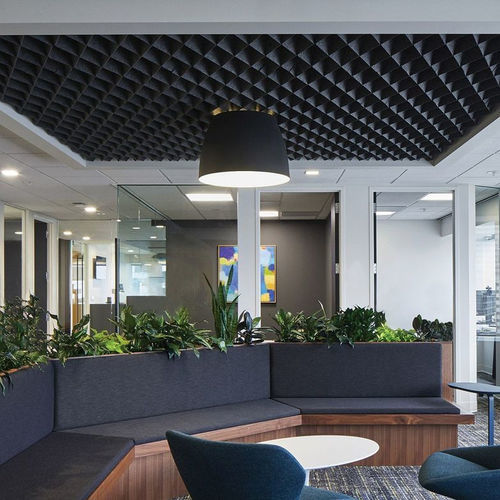 Baffle acustico in feltro - Clario - 3Form - a soffitto / quadrato / tondo