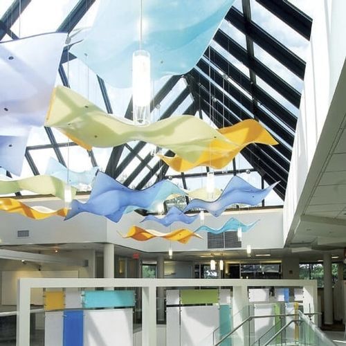Controsoffitto in resina - Shapes Symphony - 3Form - ad isola / per ufficio / da interno