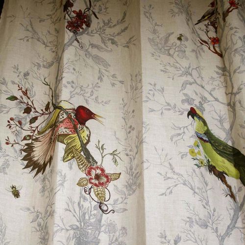 Tessuto da tappezzeria - BIRDS N BEES - Timorous Beasties - con animali / in cotone / in lino