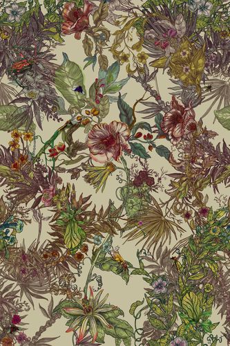 Tessuto da tappezzeria - OPERA BOTANICA - Timorous Beasties - per tende / a fiori / in lino