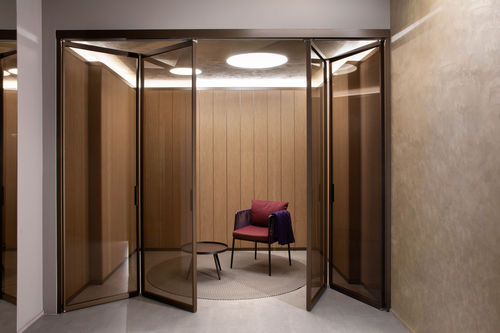 Parete divisoria fissa - CONTINUUM ARK - TreP Srl - in legno / in alluminio / professionale