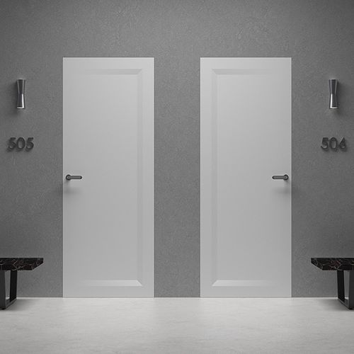 Porta da interno - Trace (rasomuro) - TreP Srl - in MDF / battente / contemporanea