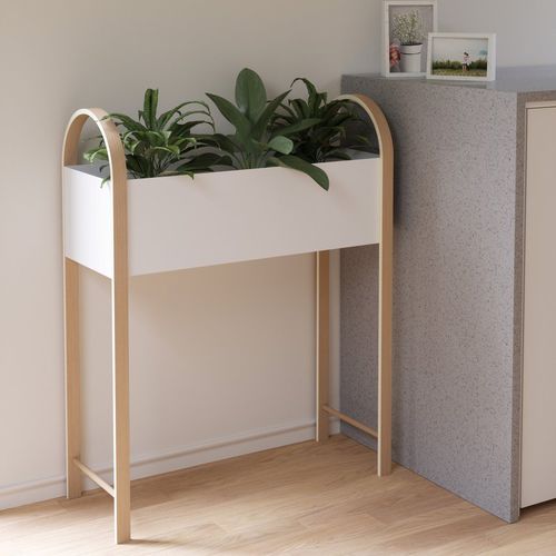 Fioriera in legno - GROVE - Umbra - in metallo / in plastica / rettangolare
