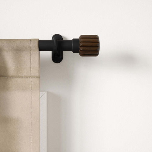 Bastone per tende in noce - EVIE PINPOINT&trade; - Umbra - con fissaggio murale / per finestra