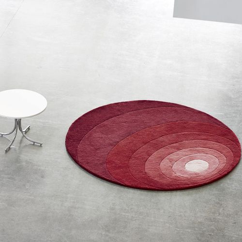 Tappeto contemporaneo - LUNA - VerPan - geometrico / in lana della Nuova Zelanda / rotondo