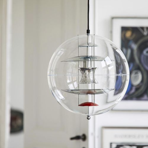 Lampada a sospensione - VP GLOBE - VerPan - in ottone / in alluminio lucido / in vetro fumè