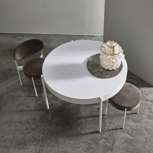 Tavolo da pranzo contemporaneo - SERIES 430 - VerPan - in MDF / in acciaio inossidabile / in linoleum