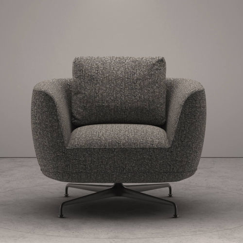 Poltrona contemporanea - Andes  - Wittmann - in tessuto / in pelle / in metallo