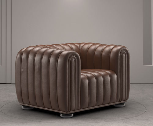 Poltrona contemporanea - Club 1910 - Wittmann - in tessuto / in pelle / in legno