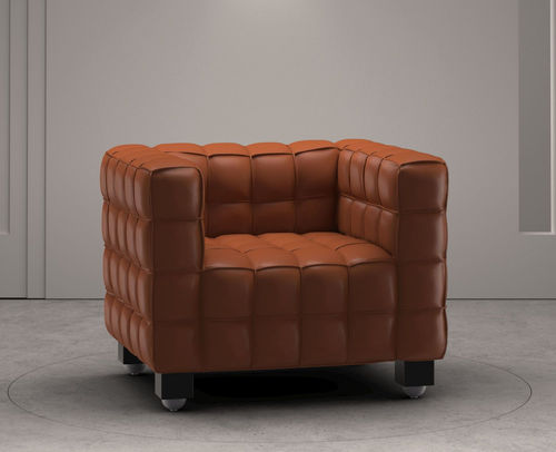 Poltrona Art Deco - Kubus  - Wittmann - in tessuto / in pelle / in legno