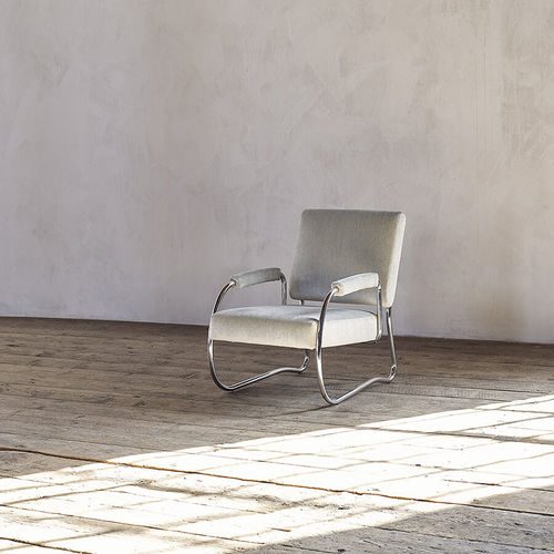 Poltrona contemporanea - Freischwinger Nr. 2 - Wittmann - in pelle / in acciaio / nera