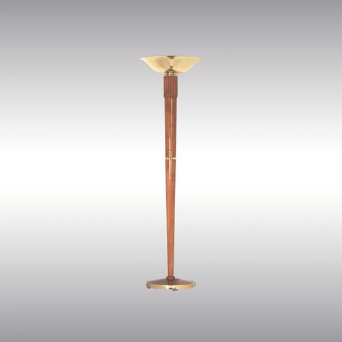 Lampada da terra - FLORA 9501 - Woka Lamps Vienna - in ottone / in faggio / classica