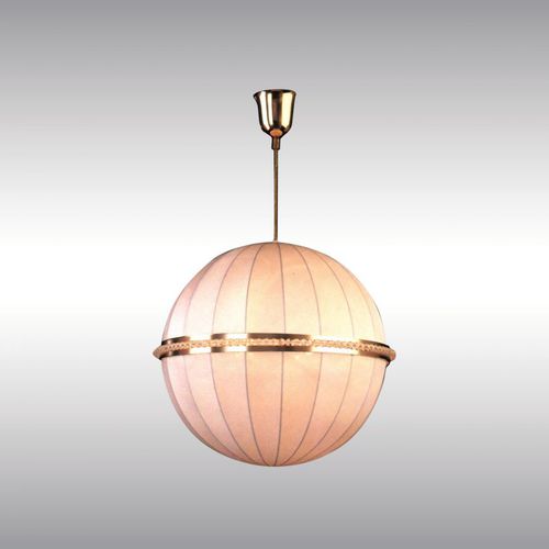 Lampada a sospensione - LUNA 9748 - Woka Lamps Vienna - in ottone / in cristallo / in seta