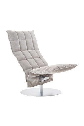 Chauffeuse contemporanea - K - Woodnotes - in cotone / in pelle / in metallo