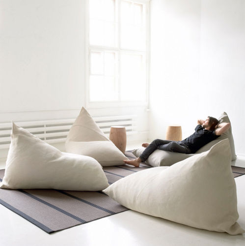 Poltrona contemporanea - MY - Woodnotes - in fibra di carta / in tessuto / con rivestimento rimovibile