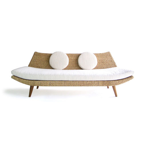 Divano contemporaneo - BOOM BOOM - Yothaka - in tessuto / in rattan / con cuscino rimovibile
