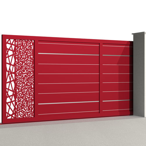 Cancello scorrevole - City PARIS C001 - Gates-Creations - destro / sinistro / in alluminio