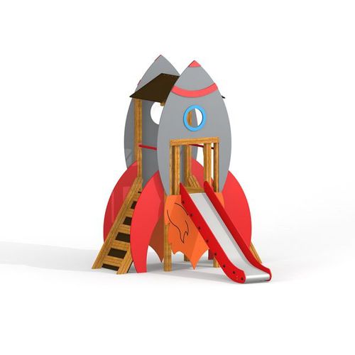 Struttura ludica per parco giochi - ROCKET  - Lars Laj - in acciaio inossidabile / in legno / in HDPE