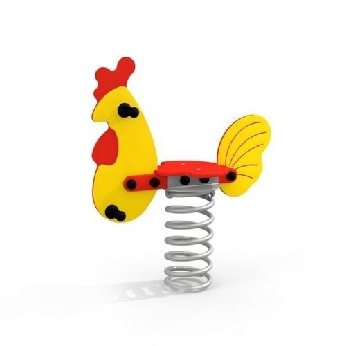 Gioco a molla gallo - 11253 - Lars Laj - in acciaio con rivestimento a polvere / in HDPE / monoposto
