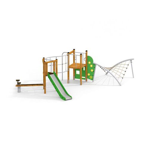 Struttura ludica per parco giochi - INCA  - Lars Laj - in polipropilene / in HDPE / in acciaio con rivestimento a polvere