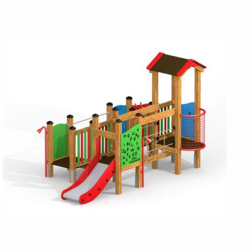 Struttura ludica per parco giochi - RUBIK  - Lars Laj - in acciaio inossidabile / in polipropilene / in HDPE