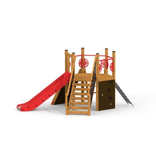 Struttura ludica per parco giochi - SIX ANGLE  - Lars Laj - in acciaio inossidabile / in polipropilene / in HDPE