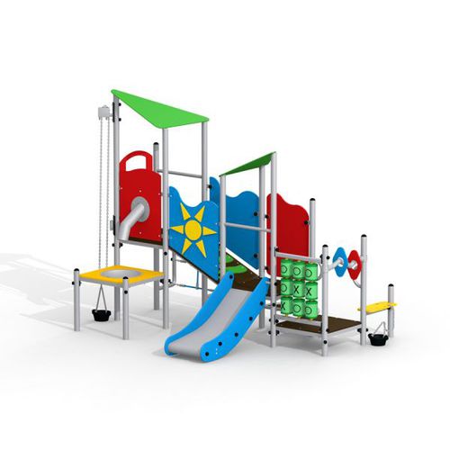 Struttura ludica per parco giochi - WEATHER STATION   - Lars Laj - in acciaio inossidabile / in polipropilene / in HDPE