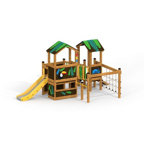 Struttura ludica per parco giochi - JUNGLE HOUSE   - Lars Laj - in acciaio inossidabile / in polipropilene / in HDPE