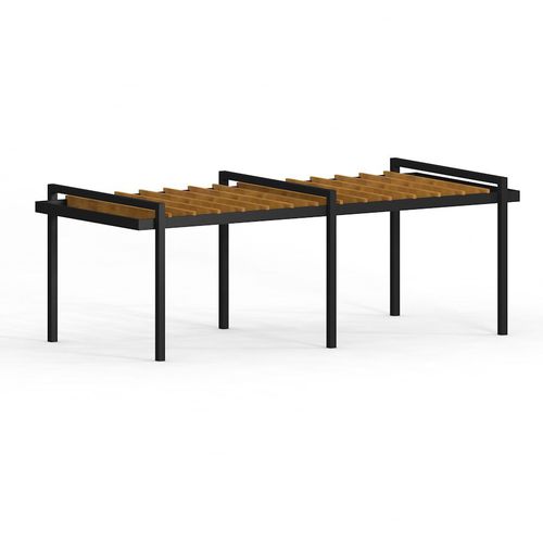 Pergola autoportante - II    - Lars Laj - in larice / in metallo / con copertura in legno