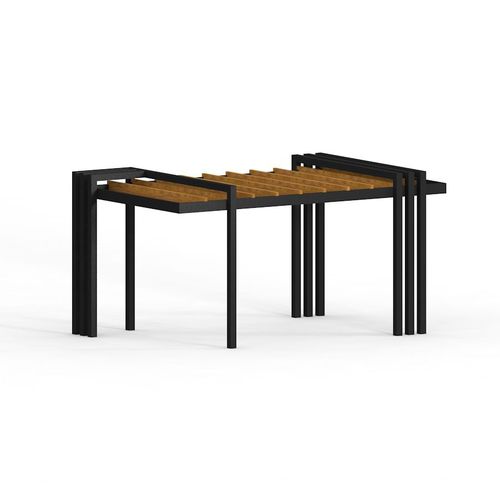 Pergola autoportante - IV   - Lars Laj - in larice / in metallo / con copertura in legno